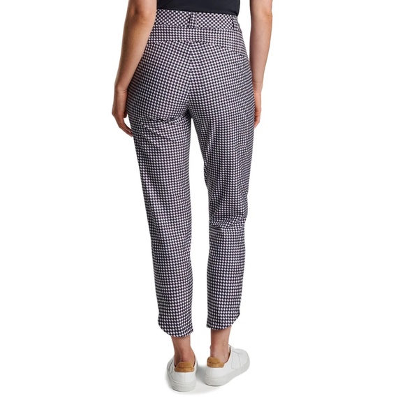 NWT Peter Millar Surge Gingham Performance Ankle Golf Pants - Black, Size 2 - Picture 3 of 4